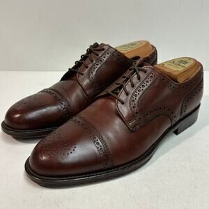VERY GOOD Rancourt & Co. x Cole Haan Oxford Wingtip Cap Toe Brown Maine USA 8.5